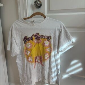 Bad Bunny White Graphic T-Shirt